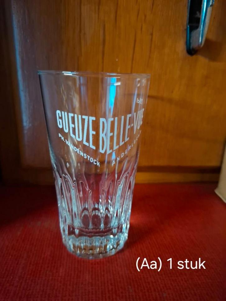 Verre à bière Vintage Gueuze Belle-Vue, Collections, Verres & Petits Verres, Comme neuf, Verre à bière, Enlèvement ou Envoi
