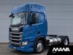 Scania R410 LNG 4x2 LNG 2x tank ACC Alcoa Topzustand!, Autos, Camions, Automatique, Tissu, Bleu, Propulsion arrière