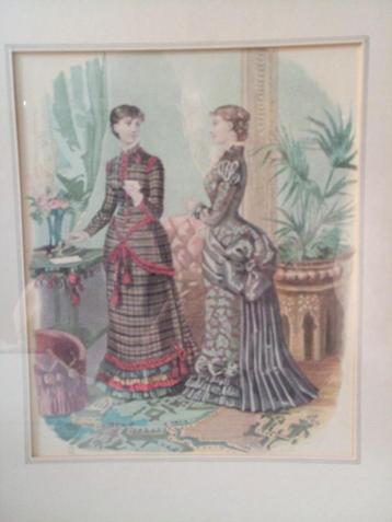 Gravure de mode, costume ancien, gravure, illustration, mode