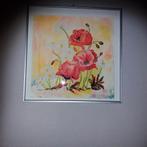 schilderij op zijde, Antiek en Kunst, Ophalen of Verzenden