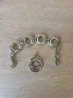 Set van zilveren hanger en armband - Lotus - Zilver, Enlèvement ou Envoi, Comme neuf, Argent, Argent