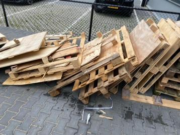 brandhout kapotte europallets, blokpallets  beschikbaar voor biedingen