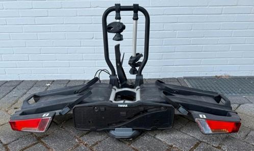 Thule Easyfold XT933 fietsendrager, Auto diversen, Fietsendragers, Gebruikt, Trekhaakdrager, 2 fietsen, Brede banden, Elektrische fiets