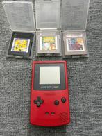 Nintendo Game Boy Color (Red) + 3 Classic Games, Games en Spelcomputers, Spelcomputers | Nintendo Game Boy, Ophalen of Verzenden