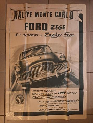 Grote Dealer Poster Ford Zephyr Six / 1953 beschikbaar voor biedingen