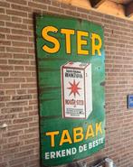 STER TABAK emaille reclamebord XL, Ophalen, Gebruikt, Reclamebord