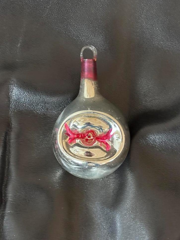 Zeer zeldzame antieke kerstbal met glazen oog, Ajeko, Diversen, Kerst, Gebruikt, Ophalen of Verzenden