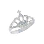 Prinsessenkroon 925 sterling zilveren kinderring - OP=OP!, Ophalen of Verzenden, Nieuw, Zilver, Ring
