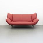 2x Leolux Tango 3-zits/223cm Bank Rood Leer - Gepolijst