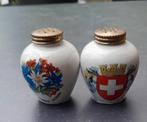 Porseleinen peper en zout vaatje Zwitserland., Antiek en Kunst, Ophalen of Verzenden