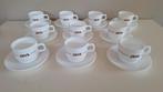 Set van 10 koffietassen met ondertas, merk Arcopal France, Ophalen of Verzenden
