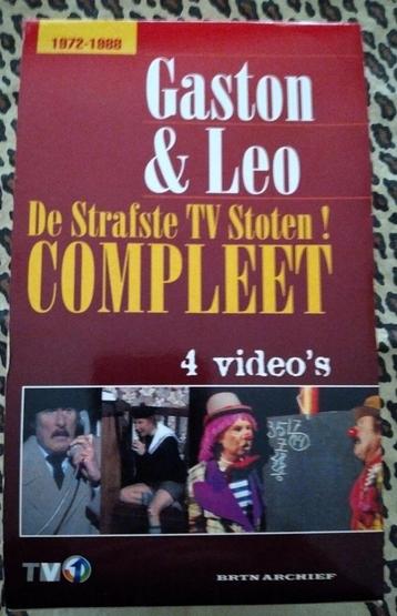 vhs video gaston en leo ( 4 stuks) beschikbaar voor biedingen