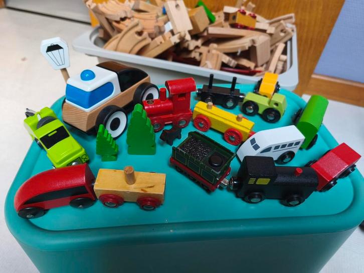 Houten speelgoed, Kinderen en Baby's, Speelgoed | Bouwstenen, Gebruikt, Ophalen