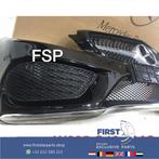 W205 C205 AMG VOORBUMPER Mercedes C Klasse 2014-2018 ZWART O, Auto-onderdelen, Gebruikt, -, Voor, Ophalen of Verzenden