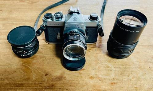 Pentax Spotmatic SP + Takumar 50 mm 1,4/Pentacon 29 mm 2,8/, Audio, Tv en Foto, Fotocamera's Analoog, Gebruikt, Spiegelreflex
