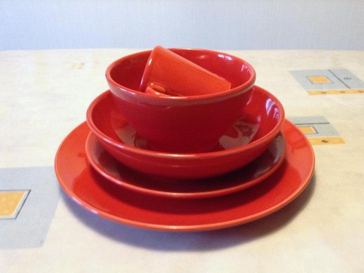 5-delig keramisch servies gastpakket of Bistro-set, Huis en Inrichting, Keuken | Servies, Zo goed als nieuw, Compleet servies