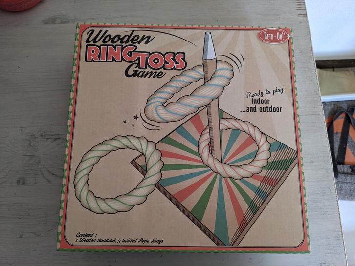 NIEUW-Houten Werpspel Retr-Oh! Gooispel Ringwerpen Ring Toss, Kinderen en Baby's, Speelgoed | Buiten | Actiespeelgoed, Nieuw, Ophalen of Verzenden