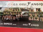 Wielersticker team fangio  zeep sapeco, Verzenden