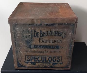 Oude doos De Beukelaer's Speculoos gelithografeerd plaatwerk beschikbaar voor biedingen