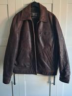 River Woods - bruine lederen herenjas, Kleding | Heren, Ophalen, Zo goed als nieuw, Maat 56/58 (XL)
