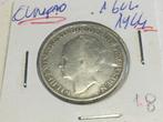 Nederland curacao 1 gulden 1944 zilver, Ophalen of Verzenden
