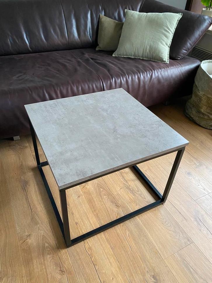 salontafel JYSK vierkant 60 cm, Huis en Inrichting, Tafels | Salontafels, Zo goed als nieuw, Vierkant, Ophalen