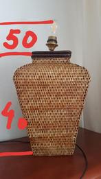 Vintage rotan lamp, Huis en Inrichting, Ophalen, Zo goed als nieuw