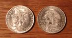 2 st Zilveren 25 pesos 1968 Olympische spelen mexico, Postzegels en Munten, Ophalen of Verzenden, Zilver