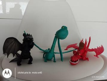Dragons DreamWorks.  3 figurines, Enlèvement, Utilisé