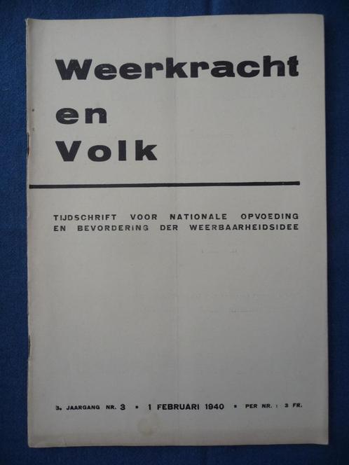 WEERKRACHT EN VOLK - MAANDBLAD JAREN '30, Boeken, Kunst en Cultuur | Beeldend, Gelezen, Ophalen of Verzenden