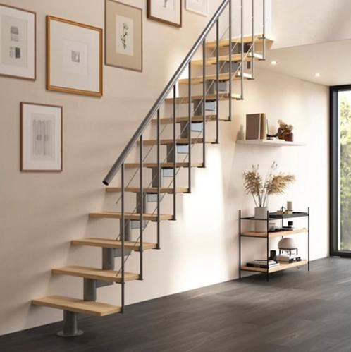 Modulaire trap in kit recht of met draai, Doe-het-zelf en Bouw, Ladders en Trappen, Nieuw, Trap, 2 tot 4 meter, Ophalen
