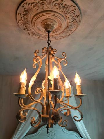 Landelijke Luster Pomax, Huis en Inrichting, Lampen | Kroonluchters, Ophalen, Gebruikt