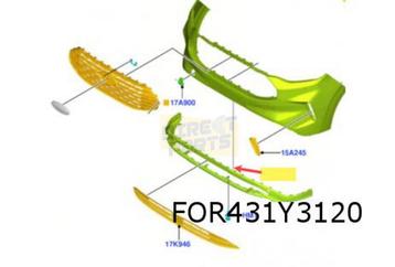 Ford Transit Custom (11/23-) voorbumperspoiler (gegrond / te beschikbaar voor biedingen