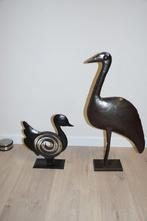 Deux magnifiques oiseaux en métal sur support 63cm et 32cm, Enlèvement ou Envoi, Neuf