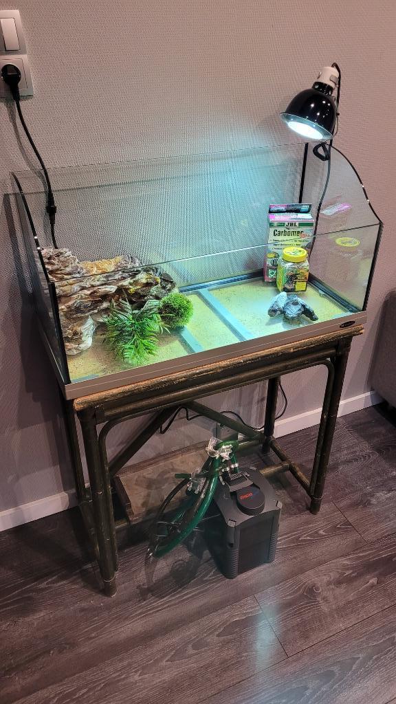 Aquarium Ferplast/Jamaica 80/Alle toebehoren/80x36x41cm/120L, Dieren en Toebehoren, Vissen | Aquaria en Toebehoren, Zo goed als nieuw