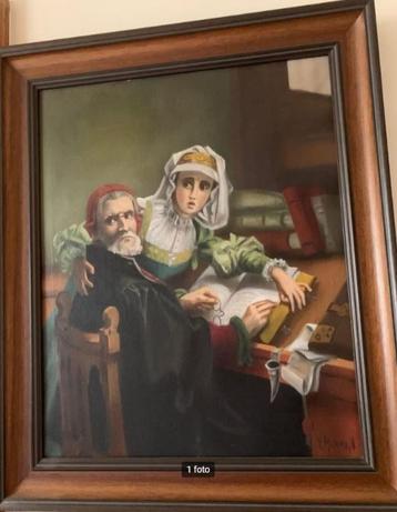 Schilderij ‘De verboden lezing’ van V. Herman beschikbaar voor biedingen