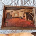 E . Salaets Limburgse schilder ,binnenzicht van boerderij., Antiek en Kunst, Ophalen