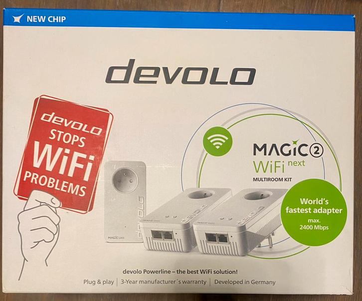 Devolo Magic 2 WiFi next Multiroom Kit, Computers en Software, Netwerk switches, Zo goed als nieuw, Ophalen of Verzenden