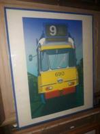 lithographie le tramway signe daniel fauville, Antiek en Kunst, Kunst | Litho's en Zeefdrukken, Ophalen of Verzenden