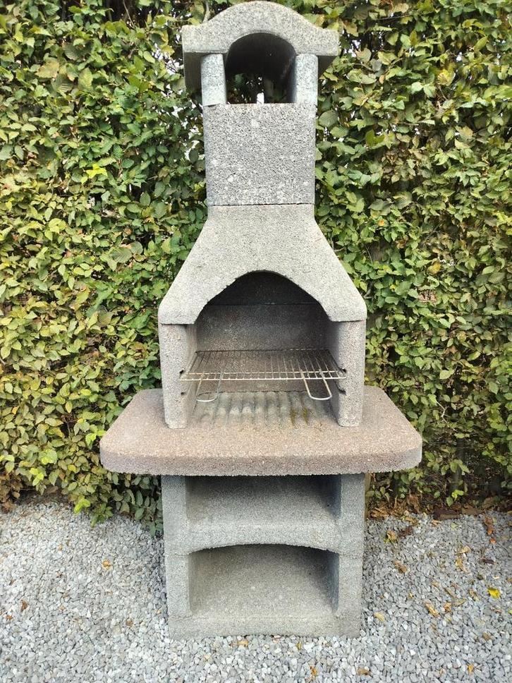 Barbecue in beton, Tuin en Terras, Houtskoolbarbecues, Gebruikt, Ophalen