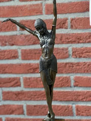 bronzen sculptuur vrouw danseres 55 cm  beschikbaar voor biedingen