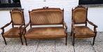 antiek zetel en 2 stoelen, Ophalen