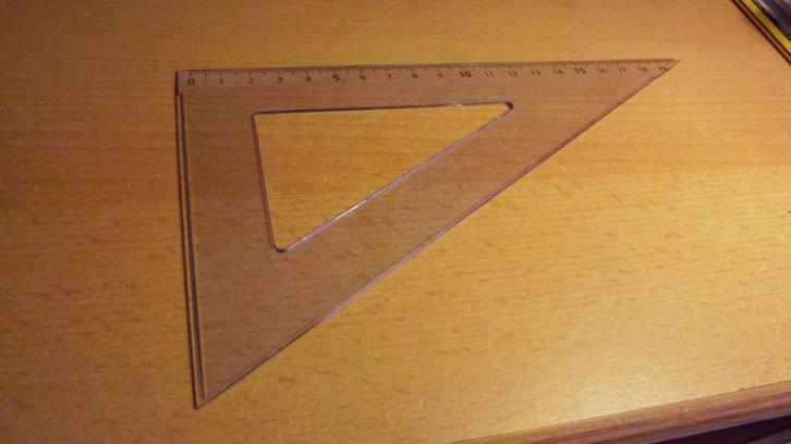 Tekendriehoek 20 cm, Diversen, Schoolbenodigdheden, Nieuw, Ophalen of Verzenden