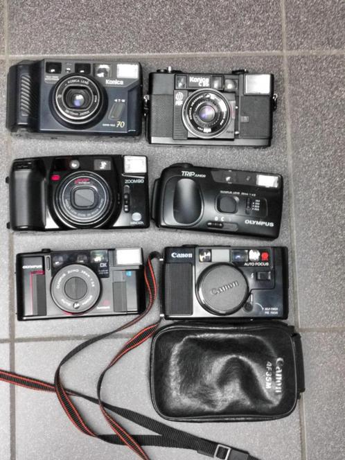 Lot analoge cameras (35mm point and shoot), Audio, Tv en Foto, Fotocamera's Analoog, Gebruikt, Compact, Canon, Ophalen of Verzenden