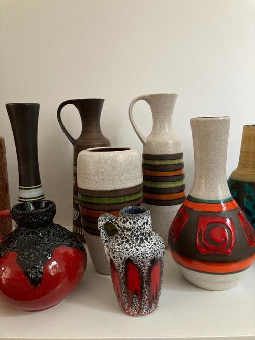 Lot de 6+1 vases céramiques WEST GERMANY - FAT LAVA, Antiquités & Art, Antiquités | Céramique & Poterie, Enlèvement