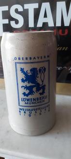 Bierpul/bierpot 1l lauwenbrau / wereldtentoonstelling 1958, Verzamelen, Ophalen of Verzenden, Zo goed als nieuw