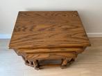 eiken bijzettafeltjes, Huis en Inrichting, Minder dan 55 cm, Klassiek, Zo goed als nieuw, Rechthoekig