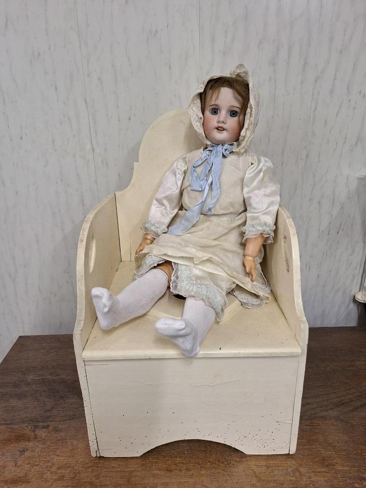 oude grote porseleinen pop SFBJ, begin 1900, Antiek en Kunst, Curiosa en Brocante, Ophalen of Verzenden