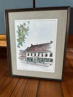 Aquarel Gemeentehuis Wingene - Joël Verbeke, Antiek en Kunst, Ophalen