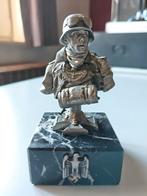 Metalen buste van Duitse Wehrmacht soldaat (WWII), Enlèvement ou Envoi, Armée de terre, Miniature ou Figurine